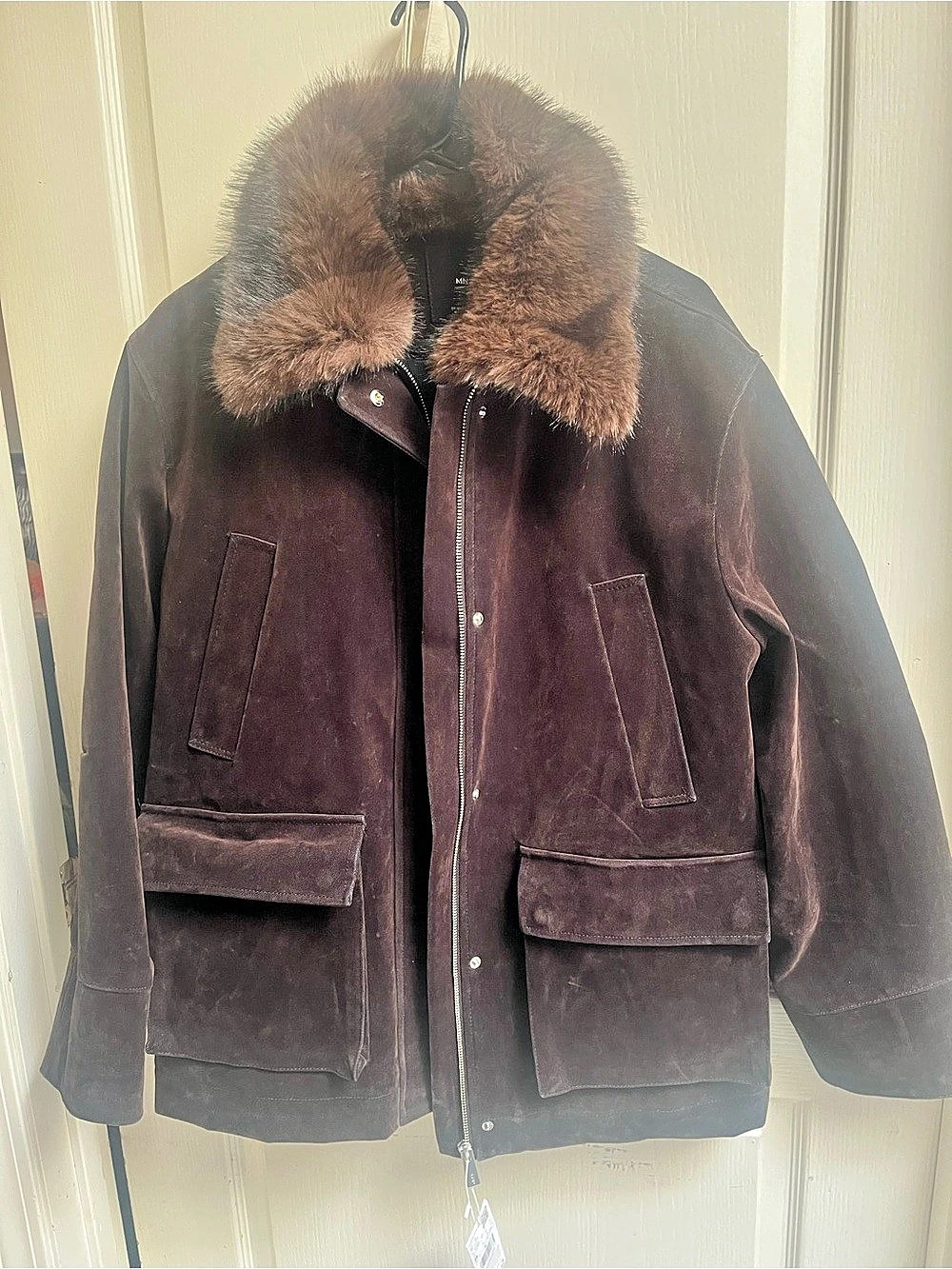 Mango Parka with fur collar Size Medium